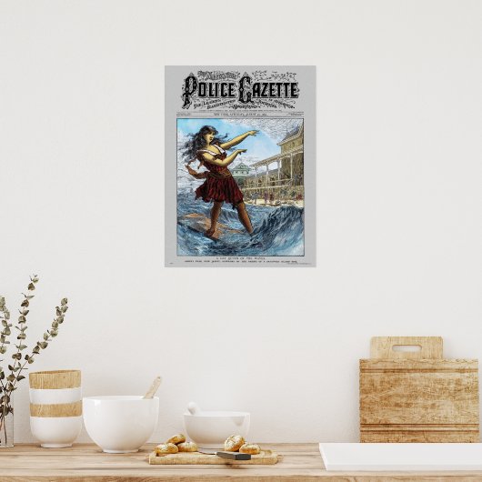 警察公報ポスターサンドイッチアイランドガール(カラー) ポスター (キッチン)