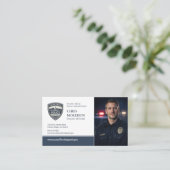警察写真QRコード 警察用ビジネスカード 名刺 (スタンド正面)