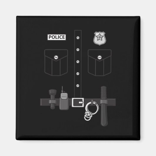 警察制服ハロウィンキッズボーイズ1 マグネット (正面)