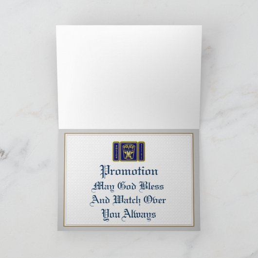 警察副主任プロモーション票 カード (内部)