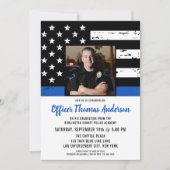 警察卒業シンブルーライン法執行機関 招待状 (正面)