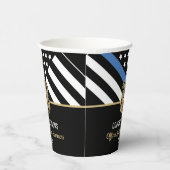 警察卒業シンブルーライン法執行機関 紙コップ (右)