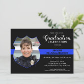 警察卒業パーティー写真シンブルーライン 招待状 (スタンド正面)