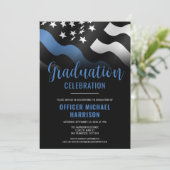 警察卒業パーティー ブルーライン 法執行機関 招待状 (スタンド正面)