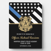 警察卒業パーティーThin Blue Line Welcome フォトプラーク (正面)