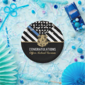 警察卒業党ブルーライン法執行機関 ペーパープレート (パーティー)