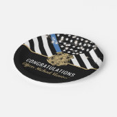 警察卒業党ブルーライン法執行機関 ペーパープレート (アングル)