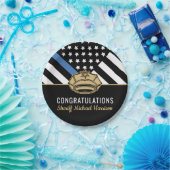 警察卒業党ブルーライン法執行機関 ペーパープレート (パーティー)