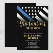 警察卒業党ブルーライン法執行機関 招待状 (正面/裏面)
