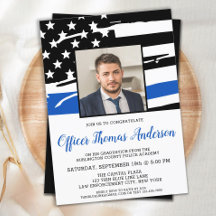 警察卒業官写真薄いブルーライン