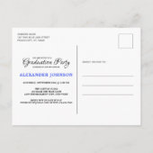 警察卒業式シンブルーラインパーティー インビテーションポストカード (裏面)