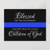 警察卒業式シンブルーラインパーティー インビテーションポストカード (正面)