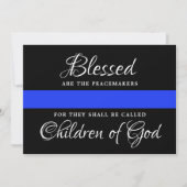 警察卒業式シンブルーラインパーティー 招待状 (正面)