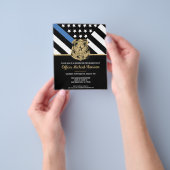 警察卒業式 警察官招待状 チラシ (手)