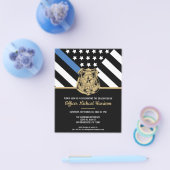 警察卒業式 警察官招待状 チラシ (シングル)