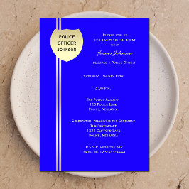 警察卒業招待警察バッジ 招待状