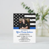 警察卒業法執行写真招待状 ポストカード (スタンド正面)