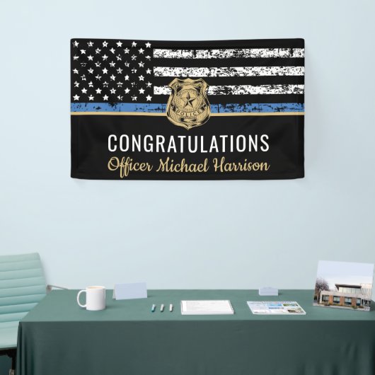 警察卒業法執行役員パーティー 横断幕 (トレードショー)