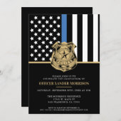 警察卒業法施行アカデミー 招待状 (正面/裏面)