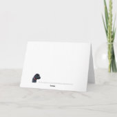 警察卒業祝い細いブルーライン カード (裏面)