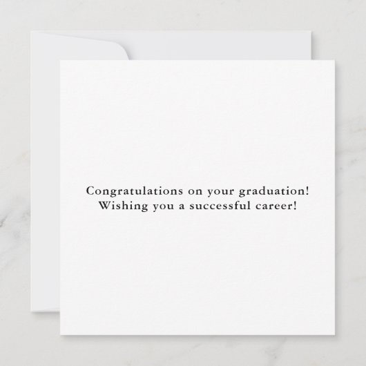 警察卒業青い線の旗おめでとう カード (裏面)