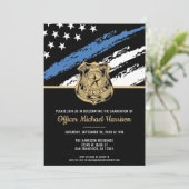 警察卒業青い線の旗法執行機関 招待状 (スタンド正面)