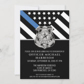 警察卒業青い線の旗法執行機関 招待状 (正面)