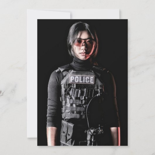 警察卒業 招待状 (裏面)