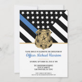 警察卒業 薄い青い線 法執行機関 招待状 (正面)