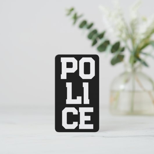 🚓警察垂直 名刺 (スタンド正面)