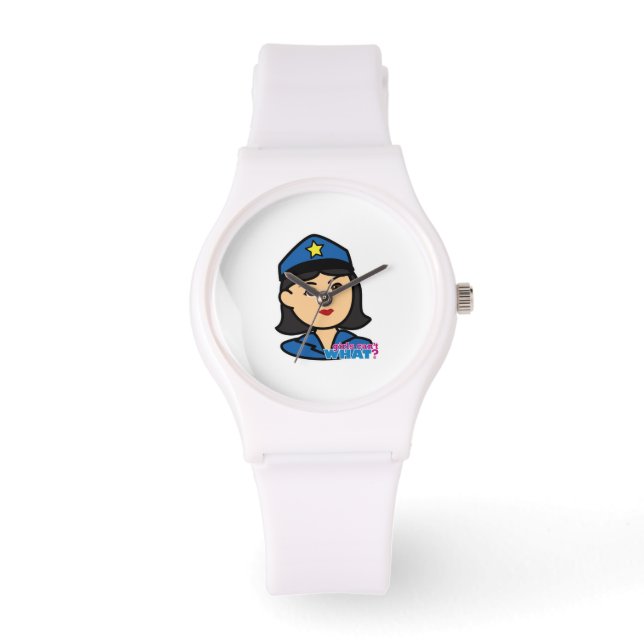 警察女性ヘッドメディア 腕時計 (正面)