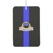 警察妻細いブルーライン カーエアーフレッシュナー (正面)