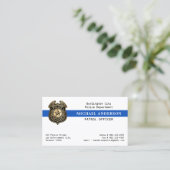 警察委カスタム員の法執行バッジ 名刺 (スタンド正面)