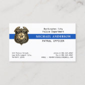 警察委カスタム員の法執行バッジ 名刺 (正面)