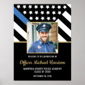 警察学校の卒業党旗の写真ようこそ ポスター (正面)