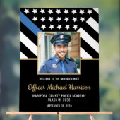 警察学校の卒業党旗の写真 アクリルサイン (ニュートラル)