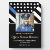 警察学校の卒業党旗の写真 フォトプラーク (正面)