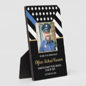 警察学校の卒業党旗の写真 フォトプラーク (側面)