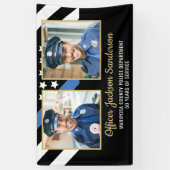 警察学校の卒業党旗2写真 横断幕 (縦)