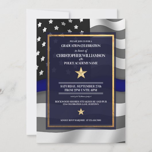 警察学校の卒業党 招待状 (正面)