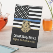 警察学校の卒業官祝辞 台座サイン (インサイチュ)