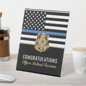 警察学校の卒業官祝辞 台座サイン (インサイチュ)