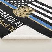 警察学校の卒業式の細いブルーライン国旗 シェルパブランケット (3/4)