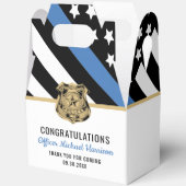 警察学校の卒業式の細いブルーライン国旗 フェイバーボックス (見開き)