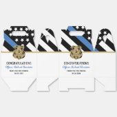 警察学校の卒業式の細いブルーライン国旗 フェイバーボックス (見開き)