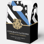 警察学校の卒業式の細いブルーライン国旗 フェイバーボックス (見開き)