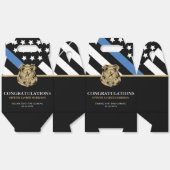 警察学校の卒業式の細いブルーライン国旗 フェイバーボックス (見開き)