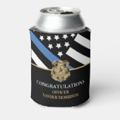 警察学校の卒業式の細いブルーライン 缶クーラー (缶裏面)