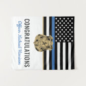 警察学校の卒業式シンブルーラインパーティー タペストリー (正面(横))