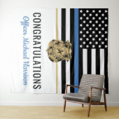 警察学校の卒業式シンブルーラインパーティー タペストリー (インサイチュ(横))